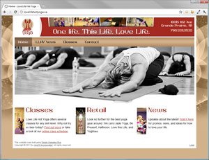 Love Life Hot Yoga by Simple Websites Plus nine10