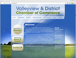 Valleyview Chamber of Commerce Website Design